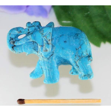Lykke elefant i farvet howlit