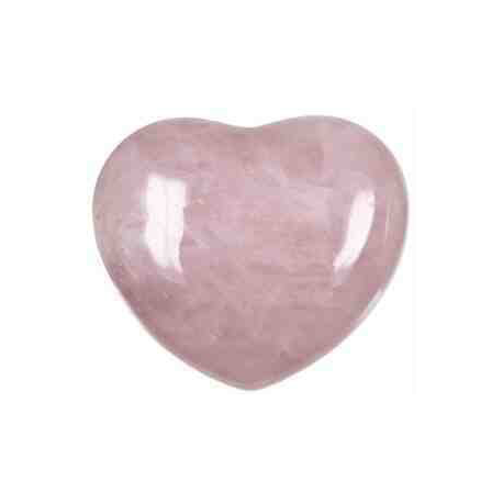 Rosakvarts hjerte 45 mm.