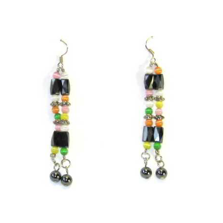 Magnetic therapy earring med multicolored perler